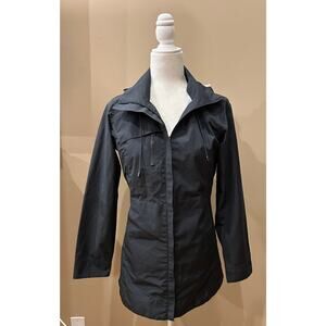 Mondetta Black Windbreaker Hooded Rain Jacket Size, Small